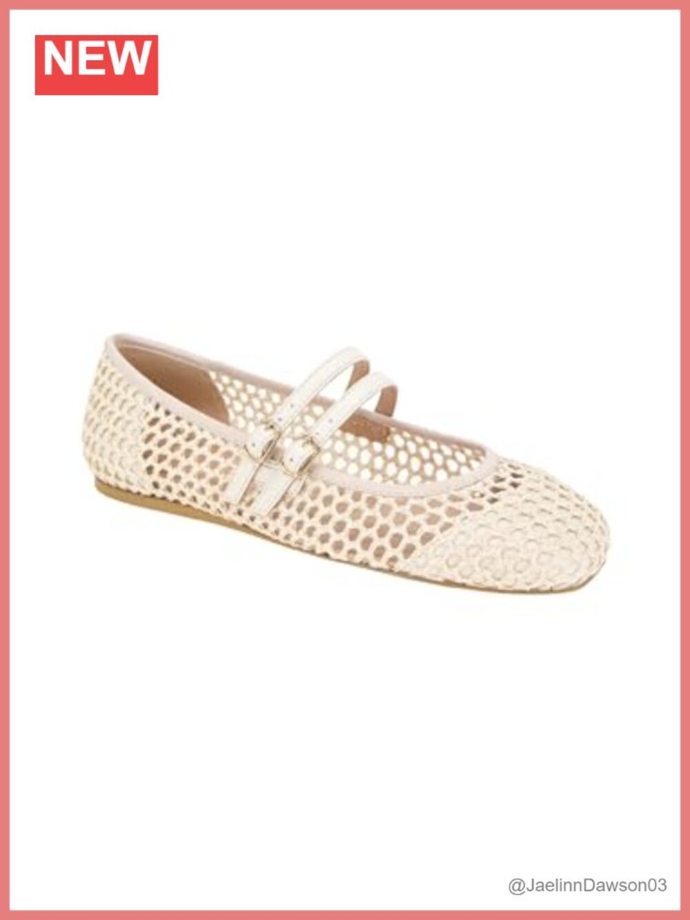 PU Leather Double Buckle Flat Ballet Shoes Women's Trending